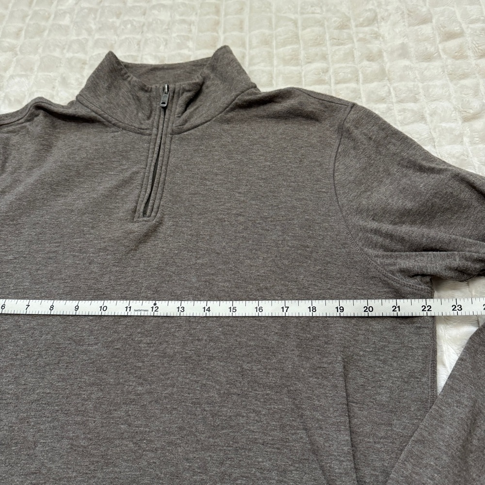 Faherty Large Brown 1/4 Zip Pullover Sweater ~ Cl… - image 4